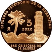 Spain 5 Euro San Cristobal de la Laguna 2015 (M) Proof KM# 1345 5 EURO CIUDADES PATRIMONIO DE LA HUMANIDAD M SAN CRISTÓBAL DE LA LAGUNA coin reverse Spain 5 Euro San Cristobal de la Laguna 2015 (M) Proof KM# 1345 5 EURO CIUDADES PATRIMONIO DE LA HUMANIDAD M SAN CRISTÓBAL DE LA LAGUNA coin reverse