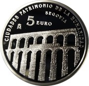 Spain 5 Euro Segovia 2015 (M) Proof KM# 1357 CIUDADES PATRIMONIO DE LA HUMANIDAD 5 EURO SEGOVIA M coin reverse Spain 5 Euro Segovia 2015 (M) Proof KM# 1357 CIUDADES PATRIMONIO DE LA HUMANIDAD 5 EURO SEGOVIA M coin reverse