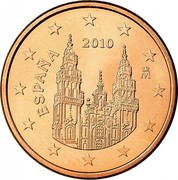 Spain 5 Euro Cent Cathedral 2010 M Proof KM# 1146 ESPAÑA 2010 M coin obverse Spain 5 Euro Cent Cathedral 2010 M Proof KM# 1146 ESPAÑA 2010 M coin obverse