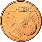 Spain 5 Euro Cent Cathedral 2010 M Proof KM# 1146 5 EURO CENT LL coin reverse Spain 5 Euro Cent Cathedral 2010 M Proof KM# 1146 5 EURO CENT LL coin reverse