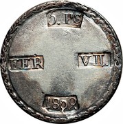 Spain 5 Ps Tarragona 1809 Small 0 KM# 7 5 PS FER VII 1809 coin obverse Spain 5 Ps Tarragona 1809 Small 0 KM# 7 5 PS FER VII 1809 coin obverse