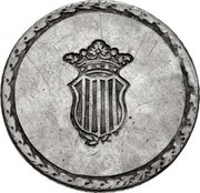 Spain 5 Ps Tarragona 1809 Small 0 KM# 5 coin reverse Spain 5 Ps Tarragona 1809 Small 0 KM# 5 coin reverse