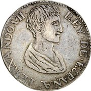 Spain 5 P Fernando VII 1809 KM# 11 FERNANDO VII REY DE ESPAÑA coin obverse Spain 5 P Fernando VII 1809 KM# 11 FERNANDO VII REY DE ESPAÑA coin obverse