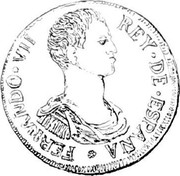 Spain 5 P Girona 1809 KM# 12 FERNANDO VII REY DE ESPAÑA coin obverse Spain 5 P Girona 1809 KM# 12 FERNANDO VII REY DE ESPAÑA coin obverse