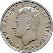 Spain 50 Centimos Juan Carlos I 1975 (76) Proof KM# 805 JUAN CARLOS I REY DE ESPAÑA 1975 coin obverse Spain 50 Centimos Juan Carlos I 1975 (76) Proof KM# 805 JUAN CARLOS I REY DE ESPAÑA 1975 coin obverse