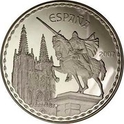 Spain 50 Euro The Song of My Cid 2007 Proof KM# 1138 ESPAÑA 2007 coin obverse Spain 50 Euro The Song of My Cid 2007 Proof KM# 1138 ESPAÑA 2007 coin obverse