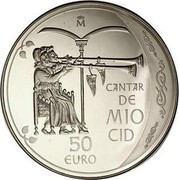 Spain 50 Euro The Song of My Cid 2007 Proof KM# 1138 M CANTAR DE MIO CID 50 EURO coin reverse Spain 50 Euro The Song of My Cid 2007 Proof KM# 1138 M CANTAR DE MIO CID 50 EURO coin reverse