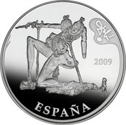Spain 50 Euro Spanish Painters - Salvador Dali 2009 Proof KM# 1208 DALÍ 2009 ESPAÑA coin obverse