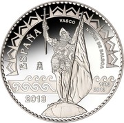 Spain 50 Euro 500th Anniversary of the Pacific Ocean Discovery 2013 Proof KM# 1287 ESPAÑA VASCO NUÑEZ DE BALBOA M 1513 2013 2013 coin obverse Spain 50 Euro 500th Anniversary of the Pacific Ocean Discovery 2013 Proof KM# 1287 ESPAÑA VASCO NUÑEZ DE BALBOA M 1513 2013 2013 coin obverse