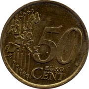 Spain 50 Euro Cent Cervantes 1999 (M) KM# 1045 50 EURO CENT LL coin reverse Spain 50 Euro Cent Cervantes 1999 (M) KM# 1045 50 EURO CENT LL coin reverse