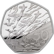 UK 50 Pence D-Day Anniversary 2009  Proof 50 PENCE JM coin reverse UK 50 Pence D-Day Anniversary 2009  Proof 50 PENCE JM coin reverse