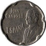 Spain 50 Pesetas Juan Carlos I Expo '92 1990 KM# 852 JUAN CARLOS I ESPANA coin obverse