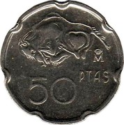 Spain 50 Pesetas Cantabria 1994 KM# 934 50 PTAS M coin reverse Spain 50 Pesetas Cantabria 1994 KM# 934 50 PTAS M coin reverse