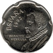 Spain 50 Pesetas Juan De Herrera 1997 KM# 985 ESPAÑA 1997 JUAN DE HERRERA coin obverse Spain 50 Pesetas Juan De Herrera 1997 KM# 985 ESPAÑA 1997 JUAN DE HERRERA coin obverse