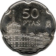 Spain 50 Pesetas Juan De Herrera 1997 KM# 985 50 PTAS M coin reverse Spain 50 Pesetas Juan De Herrera 1997 KM# 985 50 PTAS M coin reverse