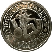 Spain 500 Pesetas uan Carlos I Maya Sculpture 1989 Proof KM# 836 QUINTO CENTENARIO 500 PTAS coin reverse Spain 500 Pesetas uan Carlos I Maya Sculpture 1989 Proof KM# 836 QUINTO CENTENARIO 500 PTAS coin reverse