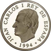 Spain 5000 Pesetas Imperial Eagle 1994 Proof KM# 942 1994 JUAN CARLOS I REY DE ESPAÑA coin obverse Spain 5000 Pesetas Imperial Eagle 1994 Proof KM# 942 1994 JUAN CARLOS I REY DE ESPAÑA coin obverse