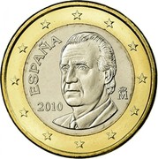 Spain Euro Juan Carlos I 2010 Proof KM# 1150 ESPAÑA M 2010 coin obverse Spain Euro Juan Carlos I 2010 Proof KM# 1150 ESPAÑA M 2010 coin obverse