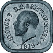 Australia One Penny George V Kookaburra Pattern - Type 5a 1919  Pattern KM# Pn10a GEORGE V D G BRITT OMN REX 1919 coin obverse Australia One Penny George V Kookaburra Pattern - Type 5a 1919  Pattern KM# Pn10a GEORGE V D G BRITT OMN REX 1919 coin obverse