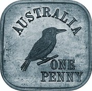 Australia One Penny George V Kookaburra Pattern - Type 6a 1919  Pattern KM# Pn11a AUSTRALIA ONE PENNY coin reverse Australia One Penny George V Kookaburra Pattern - Type 6a 1919  Pattern KM# Pn11a AUSTRALIA ONE PENNY coin reverse