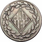 Spain Peseta Barcelona 1813 KM# 70 coin reverse Spain Peseta Barcelona 1813 KM# 70 coin reverse