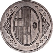 Spain Peseta Civil war (1937) KM# 3.2 coin obverse Spain Peseta Civil war (1937) KM# 3.2 coin obverse