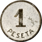 Spain 1 Peseta Ibi 1937 KM# 2 1 PESETA coin reverse Spain 1 Peseta Ibi 1937 KM# 2 1 PESETA coin reverse