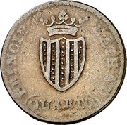 Spain Quarto 1813 KM# 119 Province Catalonia French Occupation PRINCIP CATHAL QUARTO coin reverse Spain Quarto 1813 KM# 119 Province Catalonia French Occupation PRINCIP CATHAL QUARTO coin reverse