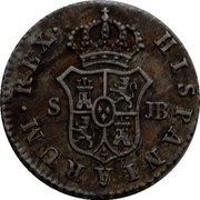Spain Real Sevilla 1831 S JB KM# 462.4 HISPANIARUM REX S JB coin reverse