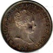 Spain Real Sevilla 1850 RD KM# 518.3 ISABEL 2A POR LA GRACIA DE DIOS Y LA CONST. 1850 coin obverse Spain Real Sevilla 1850 RD KM# 518.3 ISABEL 2A POR LA GRACIA DE DIOS Y LA CONST. 1850 coin obverse