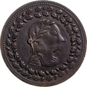 Canada 1/2 Penny Imitation Tiffin 1812 - coin obverse Canada 1/2 Penny Imitation Tiffin 1812 - coin obverse