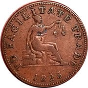 Canada 1/2 Penny (Lower Canada Token To Facilitate Trade) TO FACILITATE TRADE 1825 coin reverse Canada 1/2 Penny (Lower Canada Token To Facilitate Trade) TO FACILITATE TRADE 1825 coin reverse