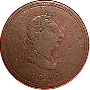 Canada 1/2 Penny Seated Justice Token 1820 LC-57A1 1820 coin obverse Canada 1/2 Penny Seated Justice Token 1820 LC-57A1 1820 coin obverse