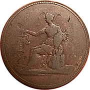 Canada 1/2 Penny Seated Justice Token 1820 LC-57A1 - coin reverse Canada 1/2 Penny Seated Justice Token 1820 LC-57A1 - coin reverse