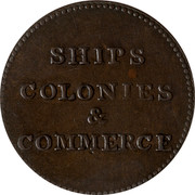 Canada 1/2 Penny Ships Colonies & Commerce 1829 SHIPS COLONIES & COMMERCE coin reverse Canada 1/2 Penny Ships Colonies & Commerce 1829 SHIPS COLONIES & COMMERCE coin reverse