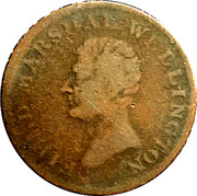 Canada 1/2 Penny Token Field Marshal Wellington - Hibernia 1805 WE-5A1 FIELD MARSHAL WELLINGTON coin obverse Canada 1/2 Penny Token Field Marshal Wellington - Hibernia 1805 WE-5A1 FIELD MARSHAL WELLINGTON coin obverse