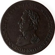 Canada 1/2 Penny Token Wellington Peninsular ND Plain HISPANIAM ET LVSITANIAM RESTITVT WELLINGTON coin obverse Canada 1/2 Penny Token Wellington Peninsular ND Plain HISPANIAM ET LVSITANIAM RESTITVT WELLINGTON coin obverse