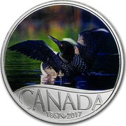 Canada 10 Dollars Common Loon 2017 Matte Proof CANADA 1867 2017 coin reverse Canada 10 Dollars Common Loon 2017 Matte Proof CANADA 1867 2017 coin reverse