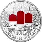 Canada 10 Dollars Holliday candles 2013 KM# 1564 2013 CANADA 10 DOLLARS coin reverse Canada 10 Dollars Holliday candles 2013 KM# 1564 2013 CANADA 10 DOLLARS coin reverse