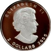 Canada 2 Dollars (Canadian Wildlife Series - Lynx) KM# 571 ELIZABETH II SB 2 DOLLARS 2005 coin obverse Canada 2 Dollars (Canadian Wildlife Series - Lynx) KM# 571 ELIZABETH II SB 2 DOLLARS 2005 coin obverse