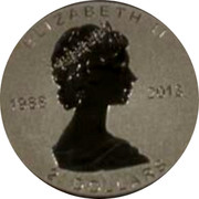 Canada 2 Dollars Three Maple Leaves 2013 Proof KM# 1407 ELIZABETH II 1988 2013 2 DOLLARS coin obverse Canada 2 Dollars Three Maple Leaves 2013 Proof KM# 1407 ELIZABETH II 1988 2013 2 DOLLARS coin obverse