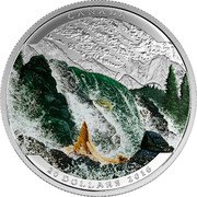 Canada 20 Dollars Landscape Illusion - Salmon 2016 KM# 2166 CANADA 20 DOLLARS 2016 JC coin reverse Canada 20 Dollars Landscape Illusion - Salmon 2016 KM# 2166 CANADA 20 DOLLARS 2016 JC coin reverse