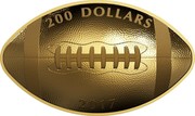 Canada 200 Dollars Football-Shaped and Curved 2017 Proof 200 DOLLARS 2016 coin reverse Canada 200 Dollars Football-Shaped and Curved 2017 Proof 200 DOLLARS 2016 coin reverse