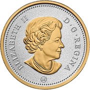 Canada 25 Cents Big Coin Series Caribou 2015 ELIZABETH II D G REGINA coin obverse Canada 25 Cents Big Coin Series Caribou 2015 ELIZABETH II D G REGINA coin obverse