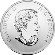 Canada 25 Cents Haunted Canada Ghost Bride 2014 KM# 1631 ELIZABETH II D G REGINA coin obverse Canada 25 Cents Haunted Canada Ghost Bride 2014 KM# 1631 ELIZABETH II D G REGINA coin obverse