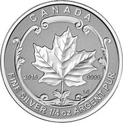 Canada 3 Dollars Maple Leaf 2015 Proof KM# 1807 CANADA FINE SILVER 1/4 OZ ARGENT PUR 2015 9999 LG coin reverse Canada 3 Dollars Maple Leaf 2015 Proof KM# 1807 CANADA FINE SILVER 1/4 OZ ARGENT PUR 2015 9999 LG coin reverse