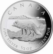 Canada 4 Dollars Arctic Fox 2004 Proof CANADA CD 9999 FINE SILVER 1/2 OZ ARGENT PUR coin reverse Canada 4 Dollars Arctic Fox 2004 Proof CANADA CD 9999 FINE SILVER 1/2 OZ ARGENT PUR coin reverse