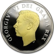 Canada 5 Cents Legacy of the Canadian Nickel (Identification) 2015 Proof KM# 1943 GEORGIVS VI DEI GRATIA REX HP coin obverse Canada 5 Cents Legacy of the Canadian Nickel (Identification) 2015 Proof KM# 1943 GEORGIVS VI DEI GRATIA REX HP coin obverse