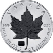 Canada 5 Dollars Maple leaf in green with crystal 2010 KM# 1289 CANADA 9999 9999 FINE SILVER 1 OZ ARGENT PUR coin reverse Canada 5 Dollars Maple leaf in green with crystal 2010 KM# 1289 CANADA 9999 9999 FINE SILVER 1 OZ ARGENT PUR coin reverse