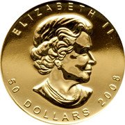 Canada 50 Dollars XXI winter Olympic Games - Vancouver Colored 2008 KM# 1042a 2008 / 50 DOLLARS / ELIZABETH II coin obverse